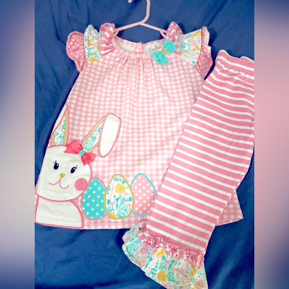 Girls size 4. Two piece set, Easter outfit by Rare Editions